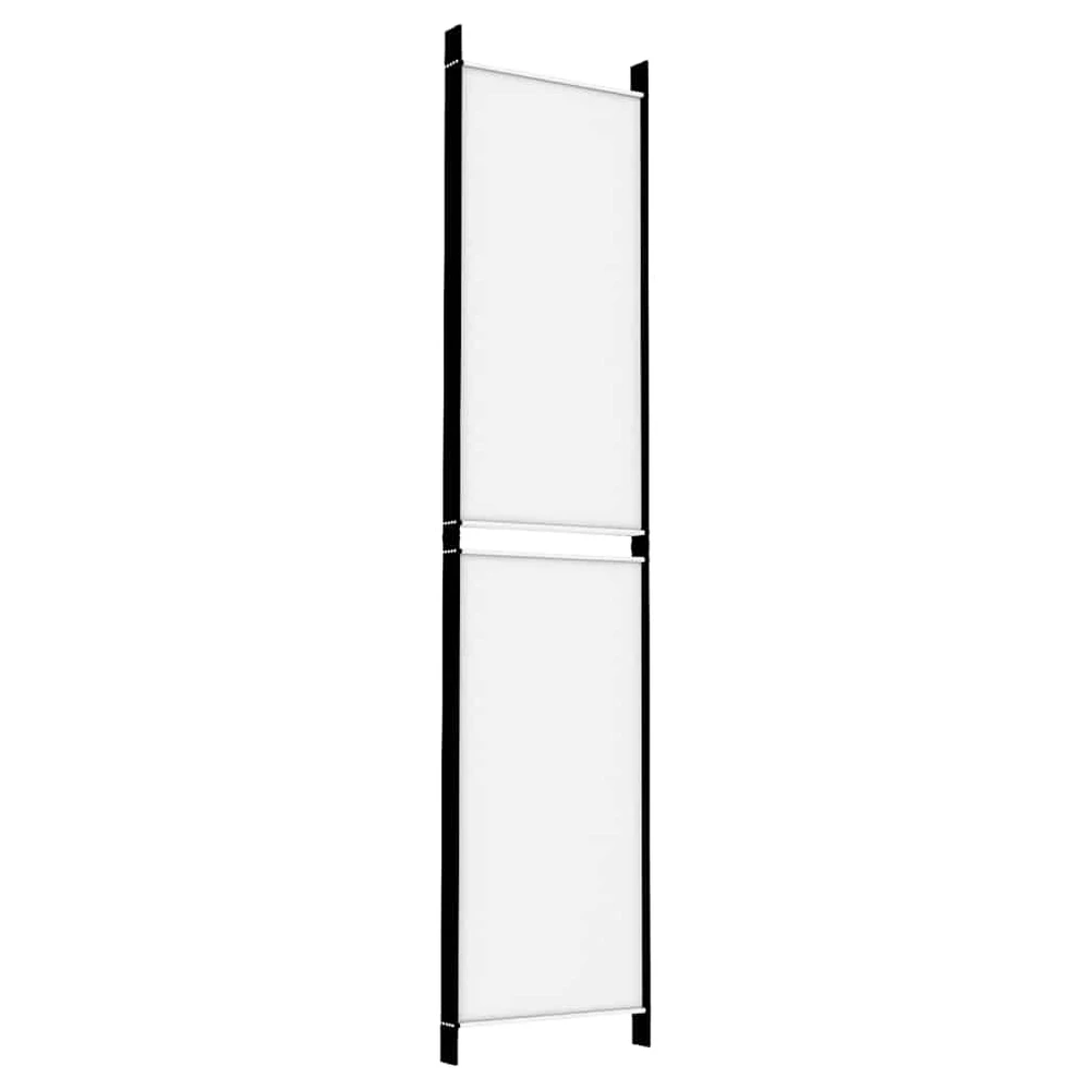 Kambario pertvara, 5 dalių, baltos spalvos, 250x220cm, audinys