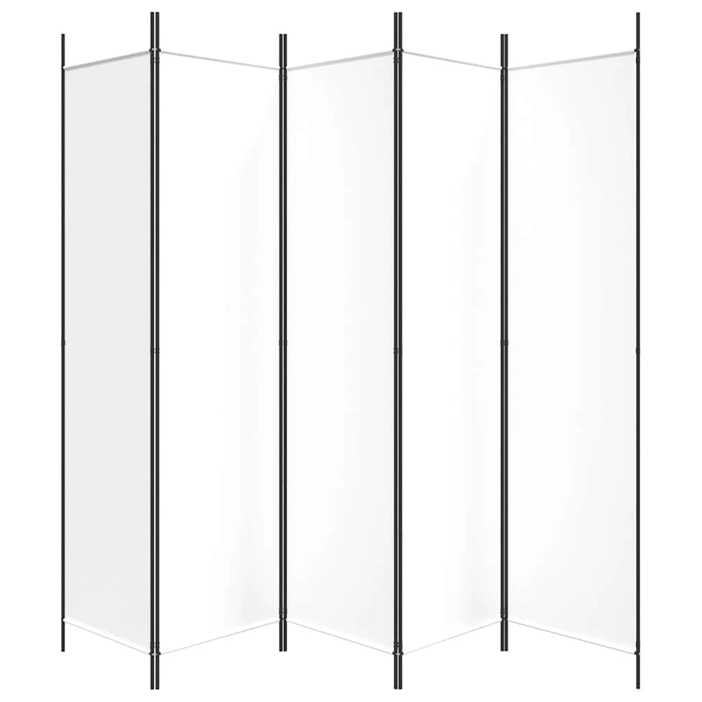 Kambario pertvara, 5 dalių, baltos spalvos, 250x200cm, audinys