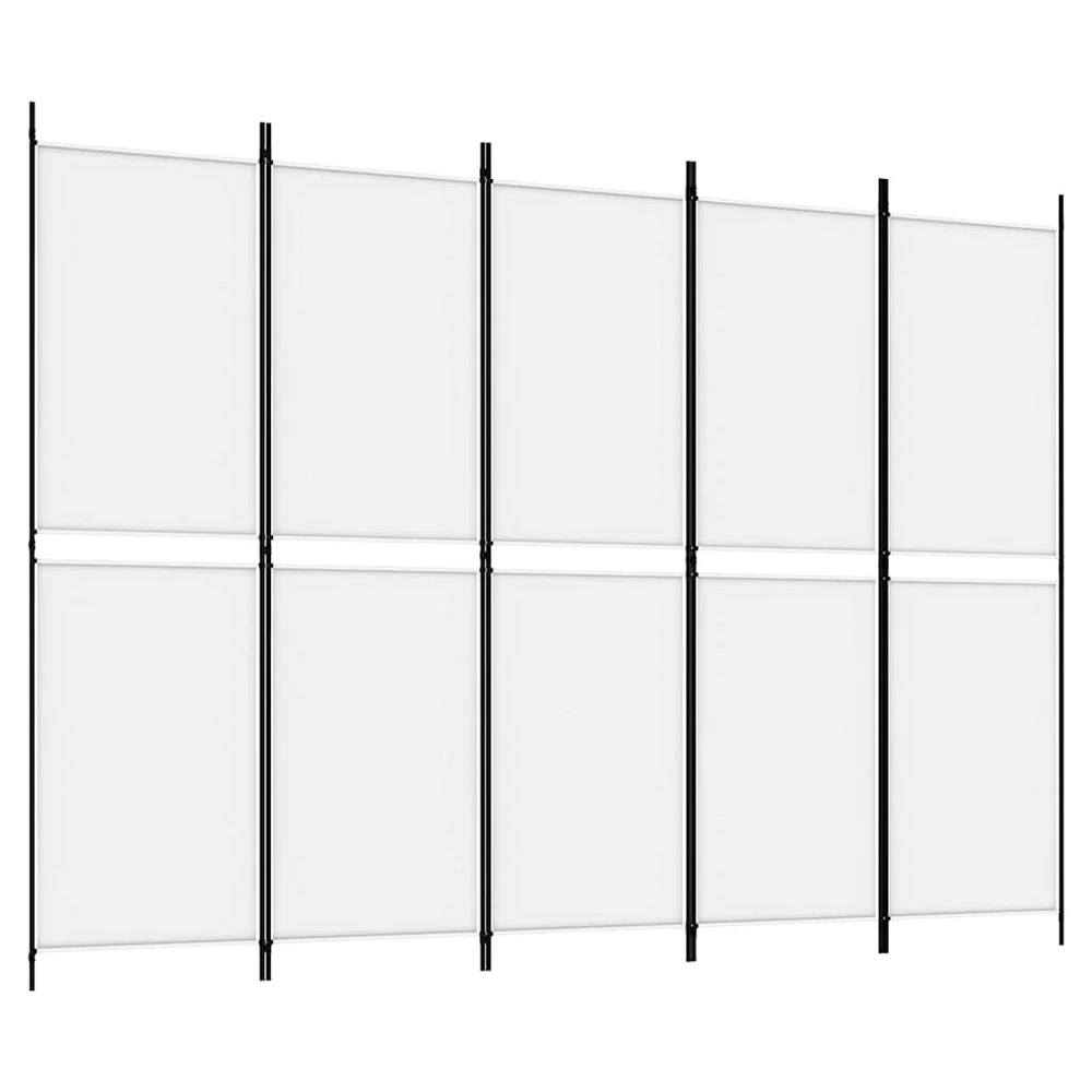 Kambario pertvara, 5 dalių, baltos spalvos, 250x180cm, audinys