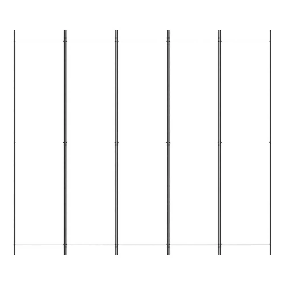 Kambario pertvara, 5 dalių, baltos spalvos, 250x220cm, audinys
