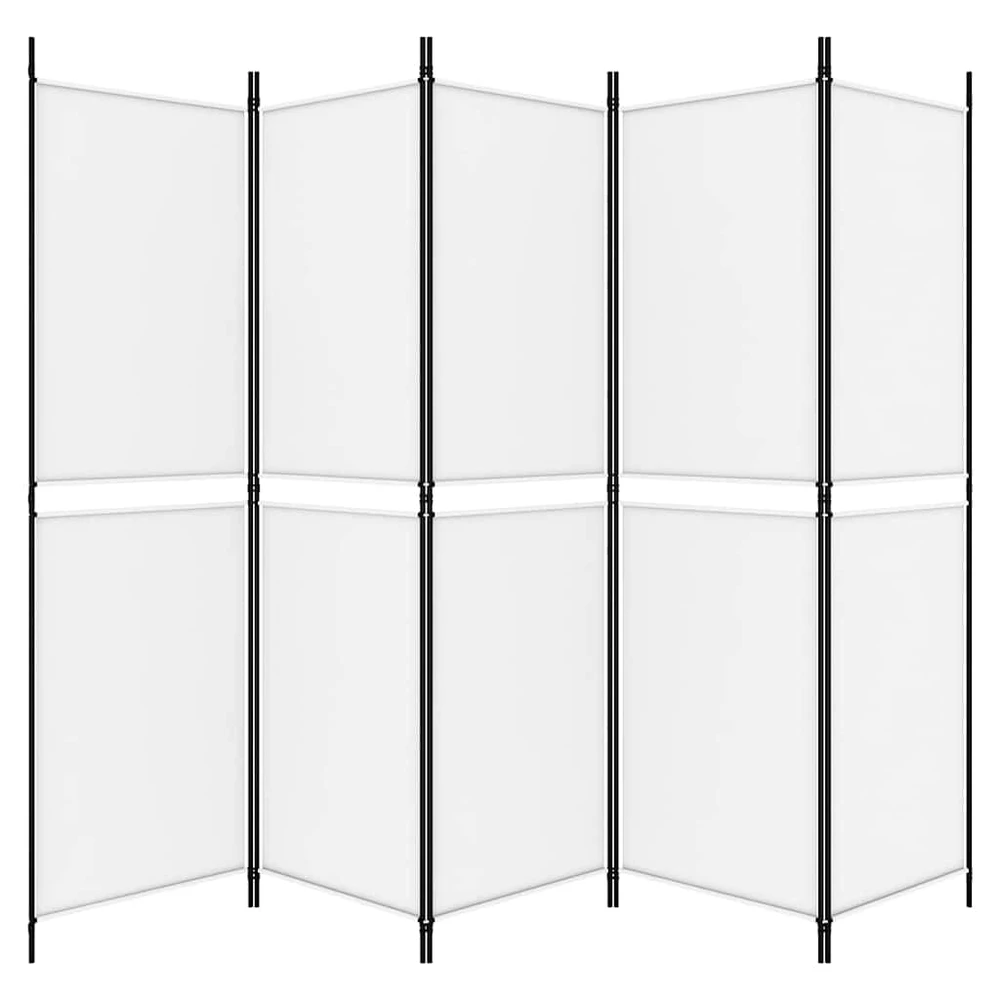 Kambario pertvara, 5 dalių, baltos spalvos, 250x180cm, audinys