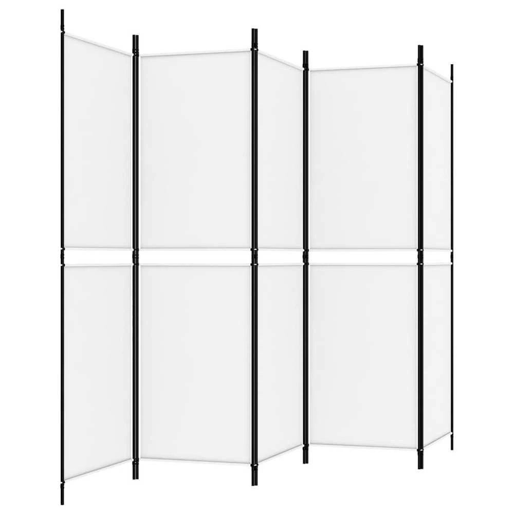 Kambario pertvara, 5 dalių, baltos spalvos, 250x180cm, audinys