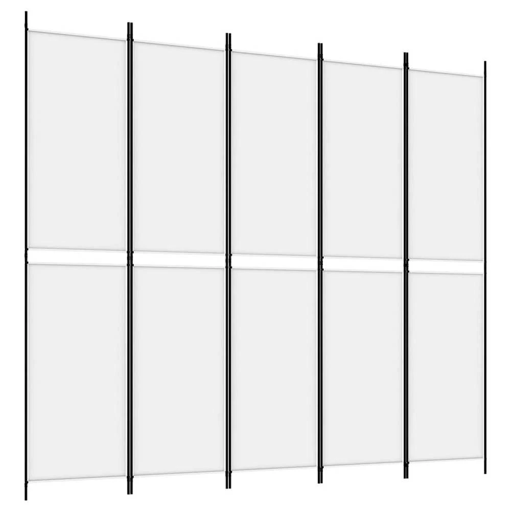 Kambario pertvara, 5 dalių, baltos spalvos, 250x220cm, audinys