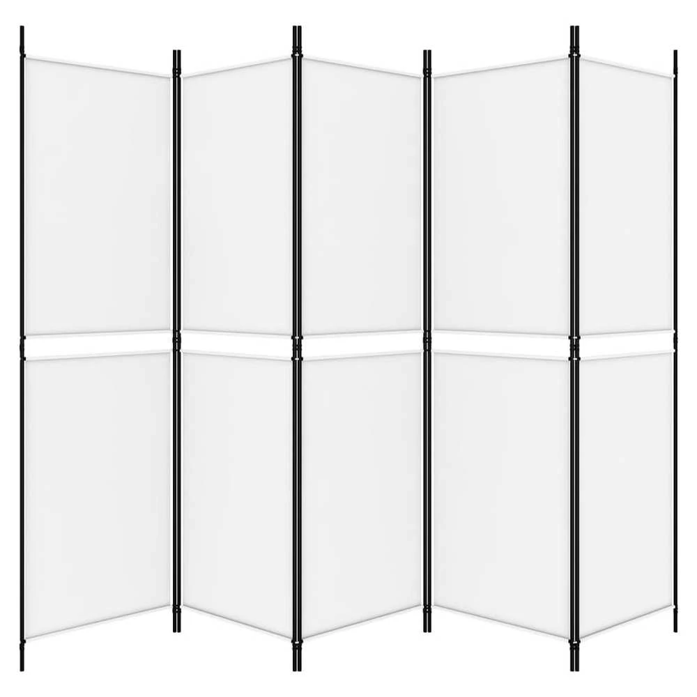 Kambario pertvara, 5 dalių, baltos spalvos, 250x180cm, audinys