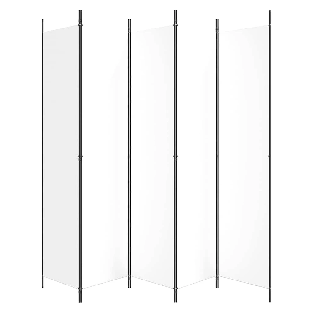 Kambario pertvara, 5 dalių, baltos spalvos, 250x220cm, audinys