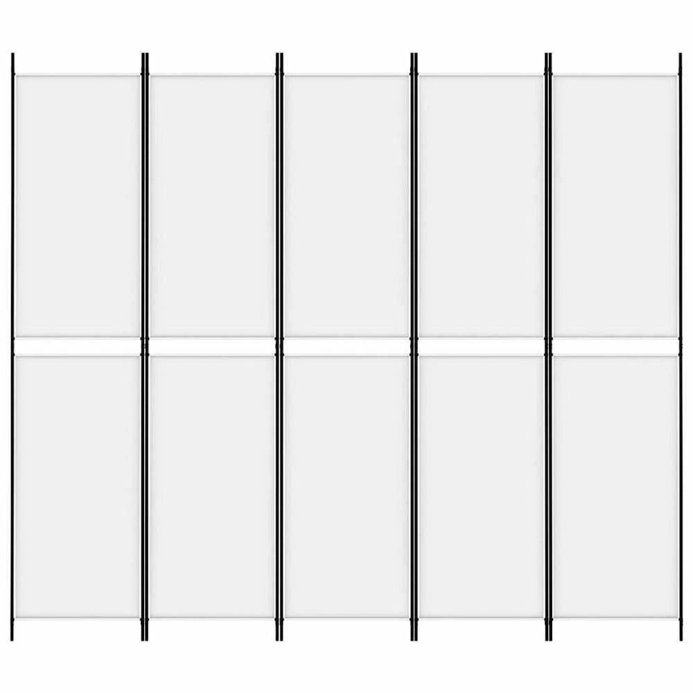 Kambario pertvara, 5 dalių, baltos spalvos, 250x220cm, audinys