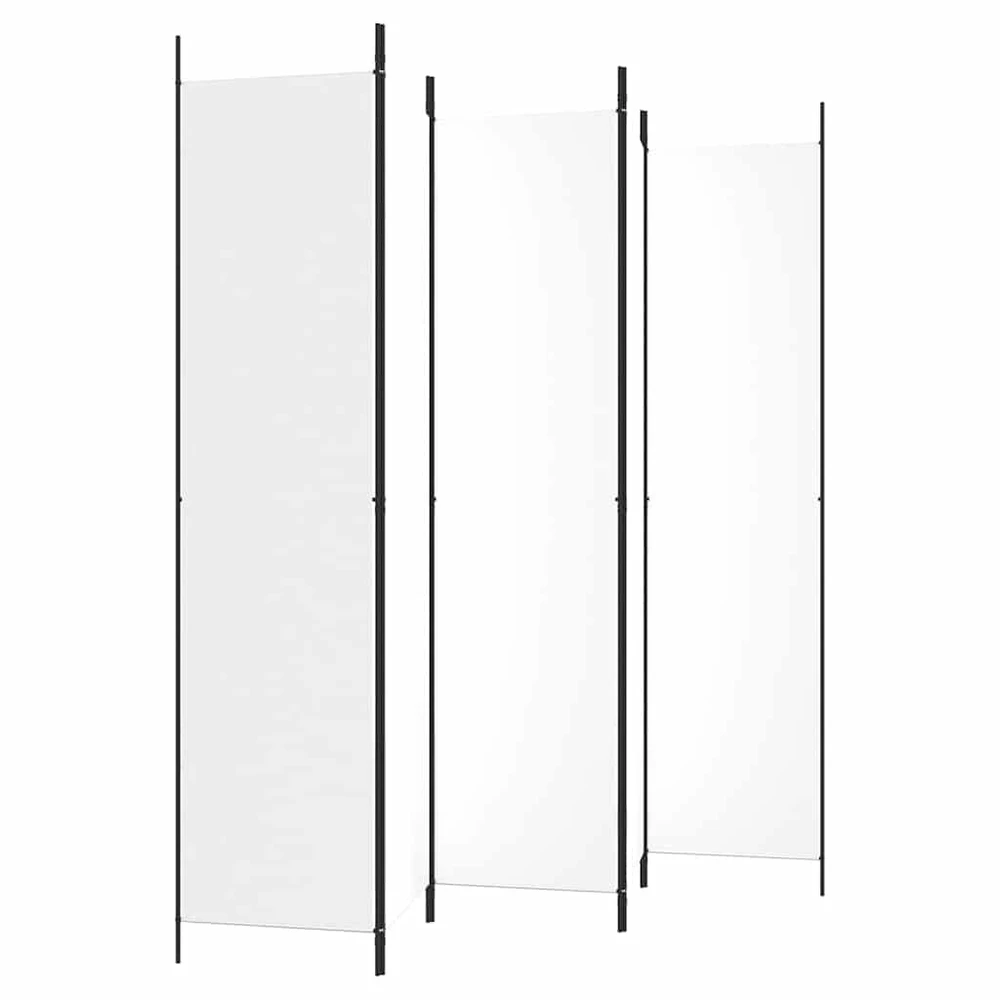 Kambario pertvara, 5 dalių, baltos spalvos, 250x220cm, audinys