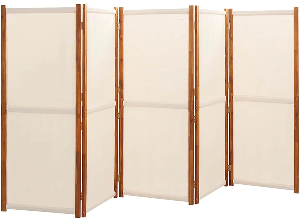 Kambario pertvara, 5 dalių, kreminės baltos spalvos, 350x180cm