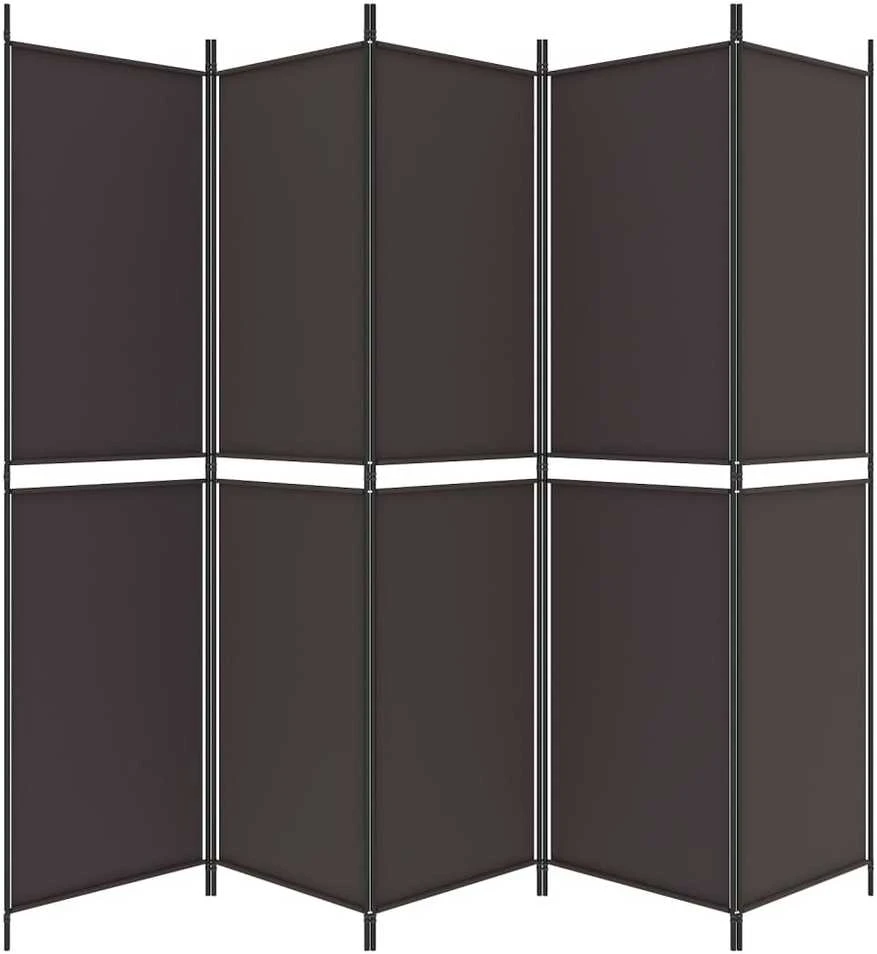 Kambario pertvara, 5 dalių, rudos spalvos, 250x200cm, audinys