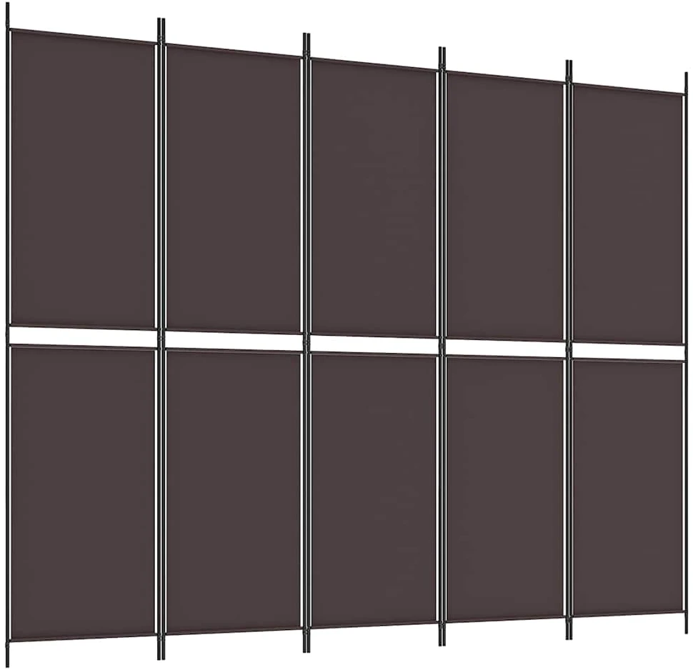 Kambario pertvara, 5 dalių, rudos spalvos, 250x200cm, audinys
