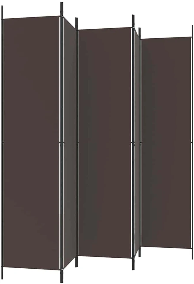 Kambario pertvara, 5 dalių, rudos spalvos, 250x220cm, audinys