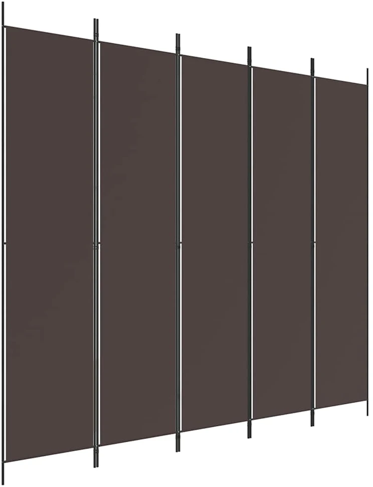 Kambario pertvara, 5 dalių, rudos spalvos, 250x220cm, audinys