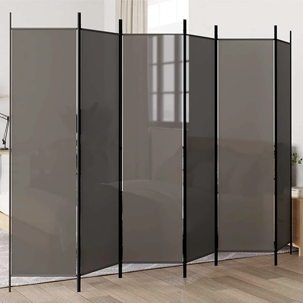 Kambario pertvara, 6 dalių, antracito, 300x200cm, audinys