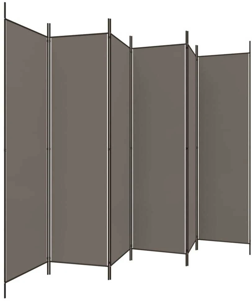 Kambario pertvara, 6 dalių, antracito, 300x220cm, audinys