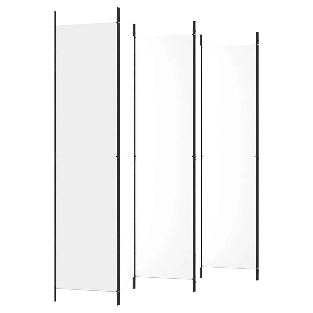 Kambario pertvara, 6 dalių, baltos spalvos, 300x220cm, audinys