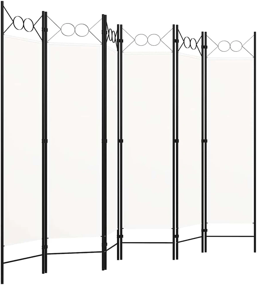Kambario pertvara, 6 dalių, baltos spalvos, 240x180cm