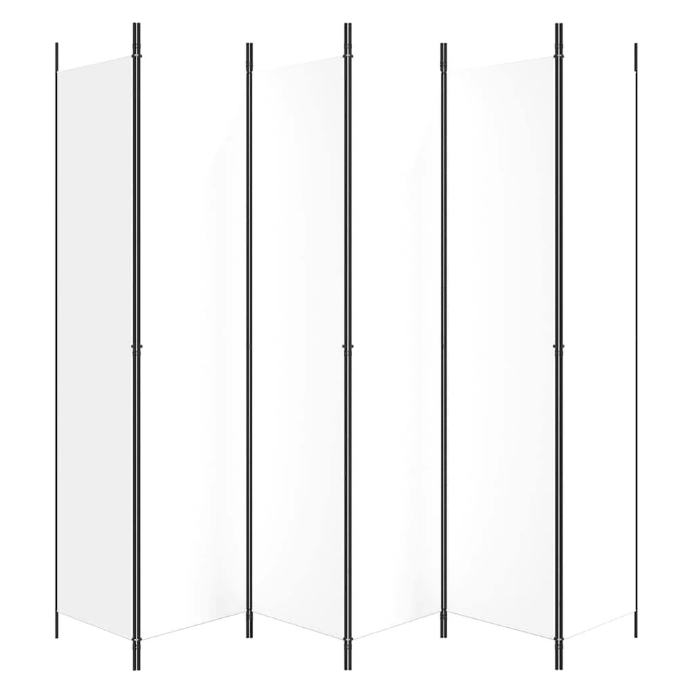 Kambario pertvara, 6 dalių, baltos spalvos, 300x220cm, audinys