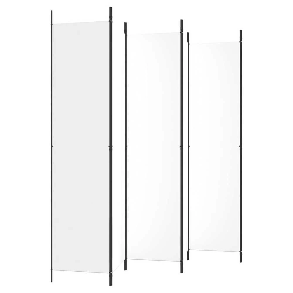 Kambario pertvara, 6 dalių, baltos spalvos, 300x220cm, audinys