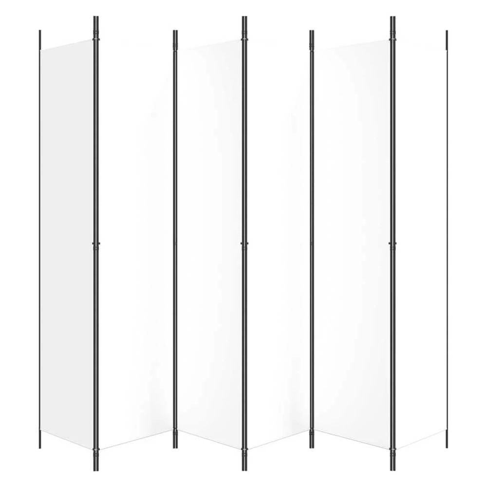 Kambario pertvara, 6 dalių, baltos spalvos, 300x220cm, audinys