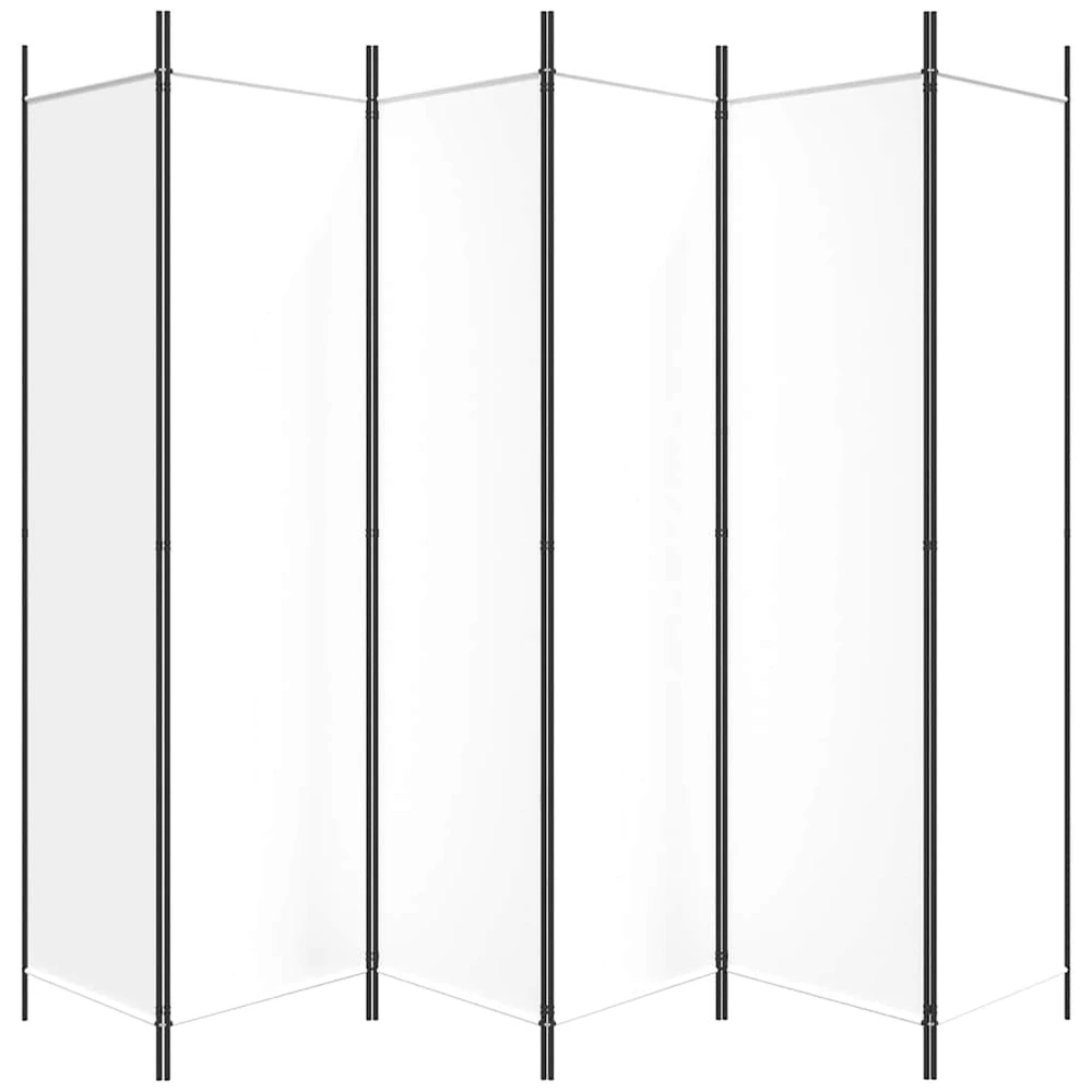 Kambario pertvara, 6 dalių, baltos spalvos, 300x200cm, audinys