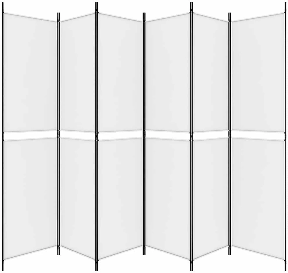 Kambario pertvara, 6 dalių, baltos spalvos, 300x220cm, audinys