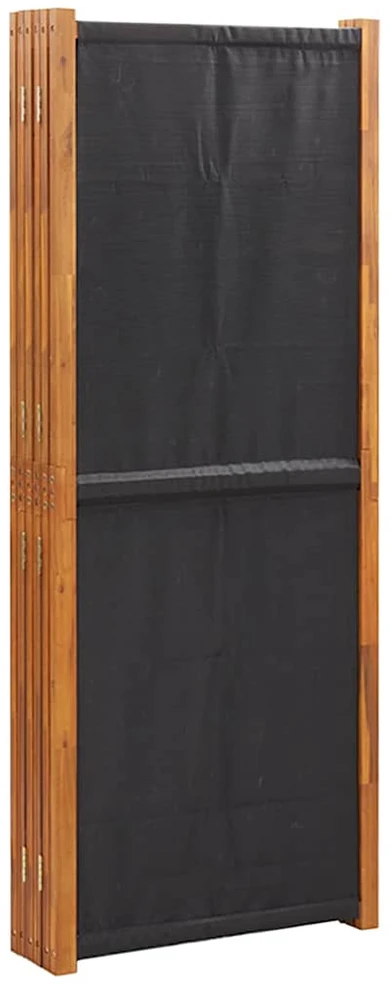 Kambario pertvara, 6 dalių, juodos spalvos, 420x180cm