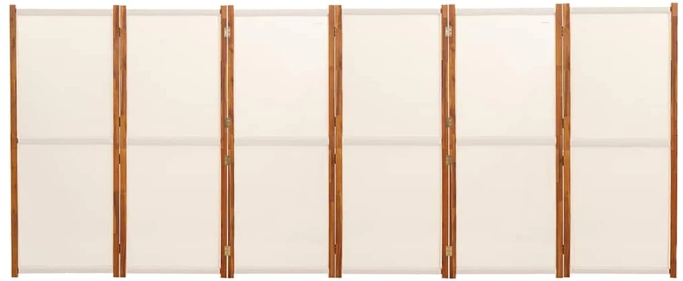 Kambario pertvara, 6 dalių, kreminės baltos spalvos, 420x180cm