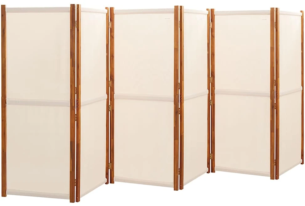 Kambario pertvara, 6 dalių, kreminės baltos spalvos, 420x180cm