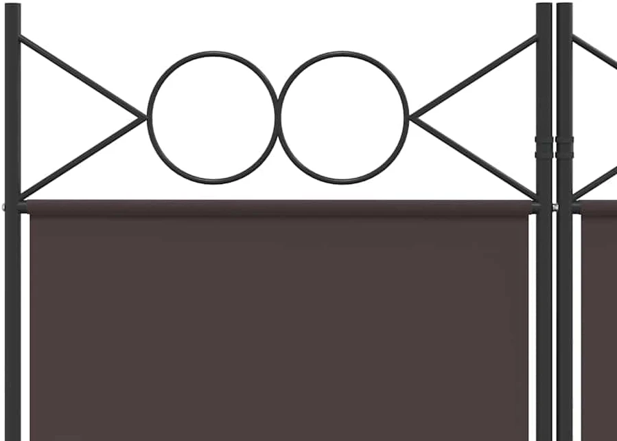 Kambario pertvara, 6 dalių, rudos spalvos, 240x220cm, audinys