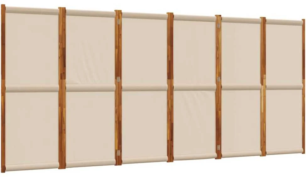 Kambario pertvara, 6 segmentai, taupe spalvos, 420x180cm
