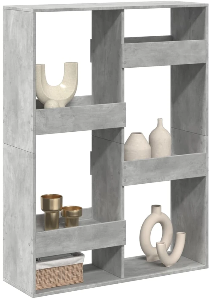 Kambario pertvara, betono, 100x33x135cm, apdirbta mediena
