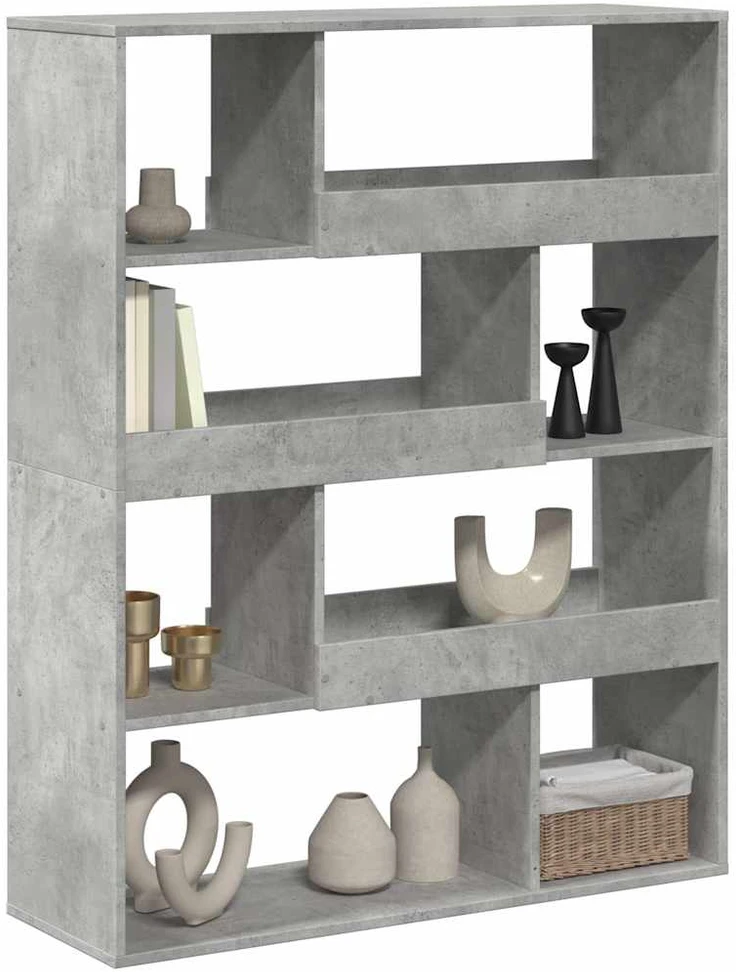 Kambario pertvara, betono pilka, 100x33x125,5cm, mediena