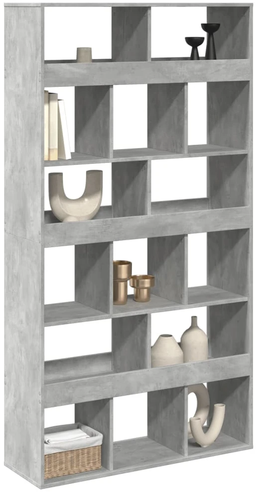 Kambario pertvara, betono pilka, 100x33x187,5cm, mediena