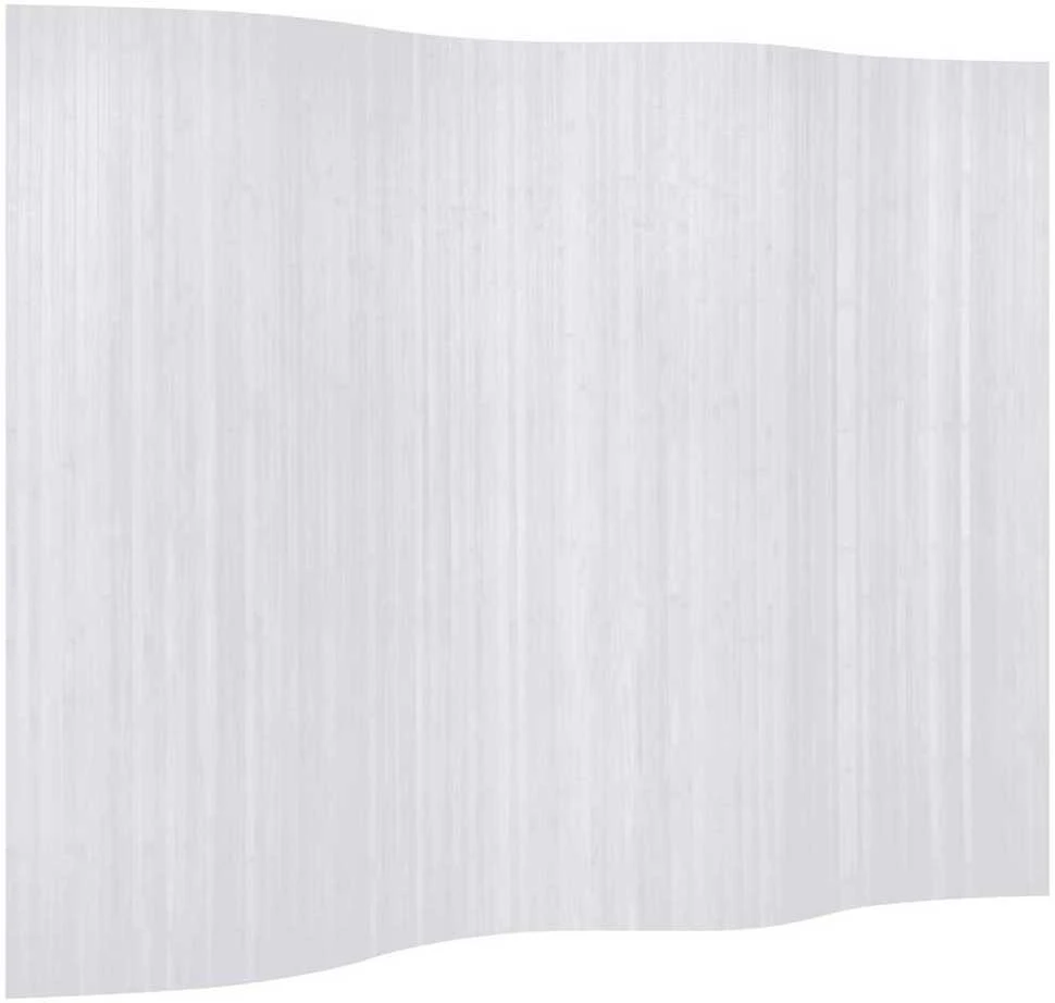 vidaXL Kambario pertvara iš bambuko, balta, 250x165cm
