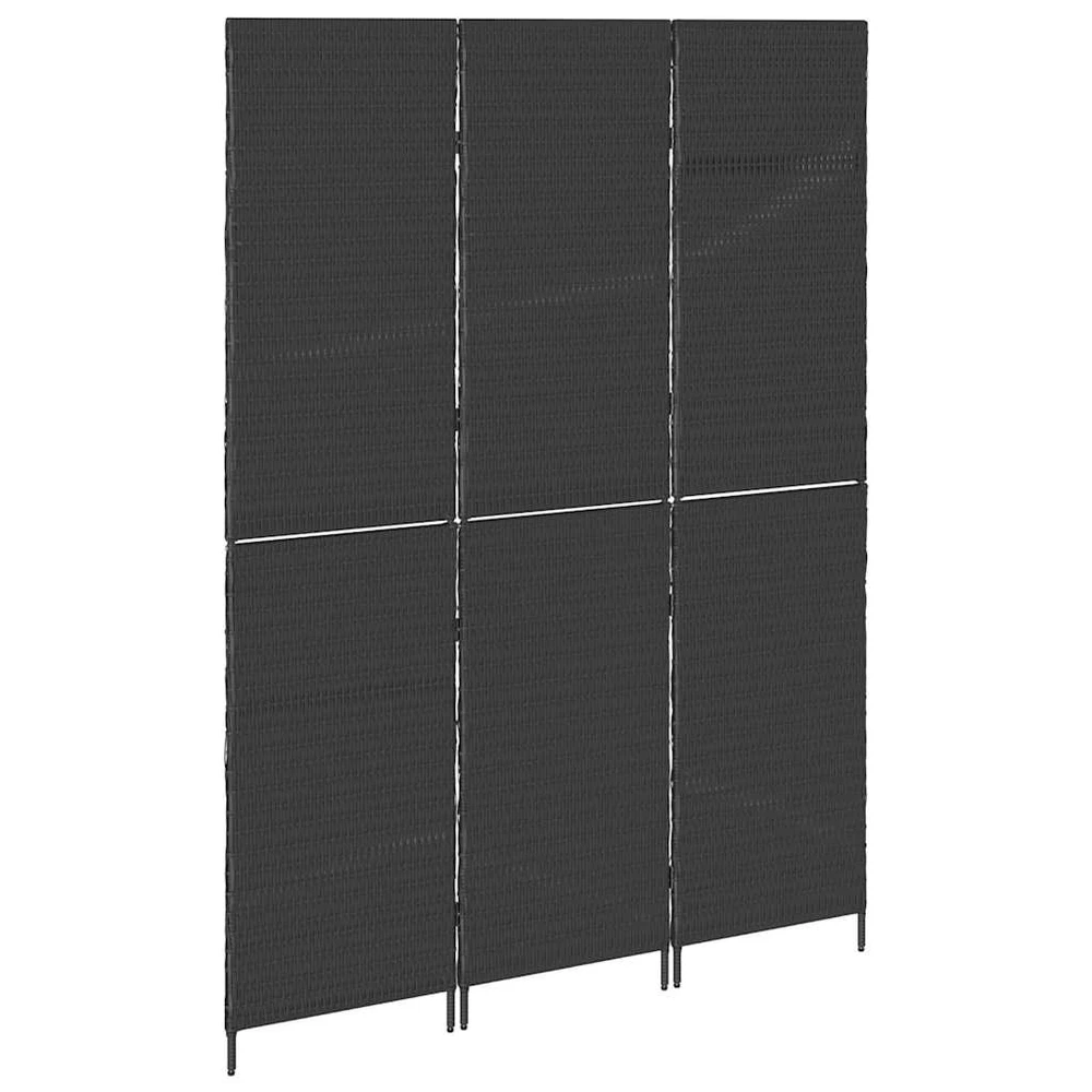 Kambario pertvara Juoda 146 x 180 cm poliratanas