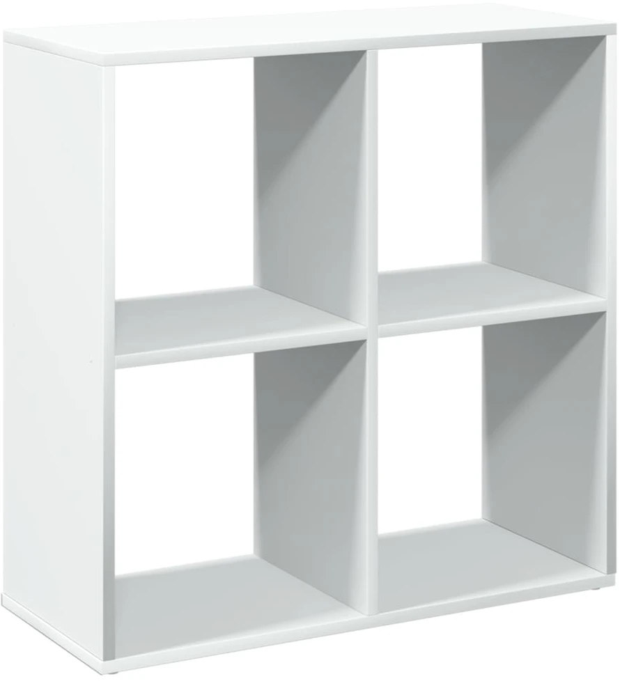 Kambario pertvara, knygų lentyna, balta, 69,5x29x69,5 cm, inžinerinė mediena