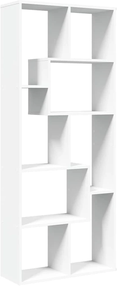 Kambario pertvara/knygų spinta, balta, 67x25x161,5cm, mediena