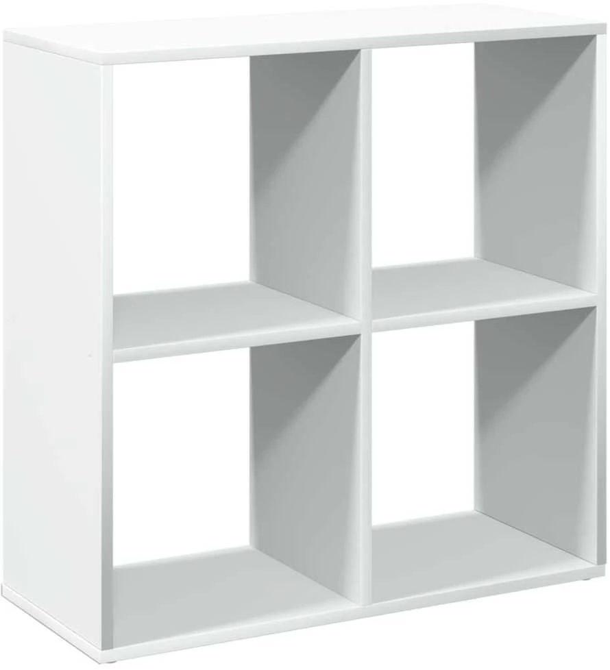 Kambario pertvara, knygų lentyna, balta, 69,5x29x69,5 cm, inžinerinė mediena