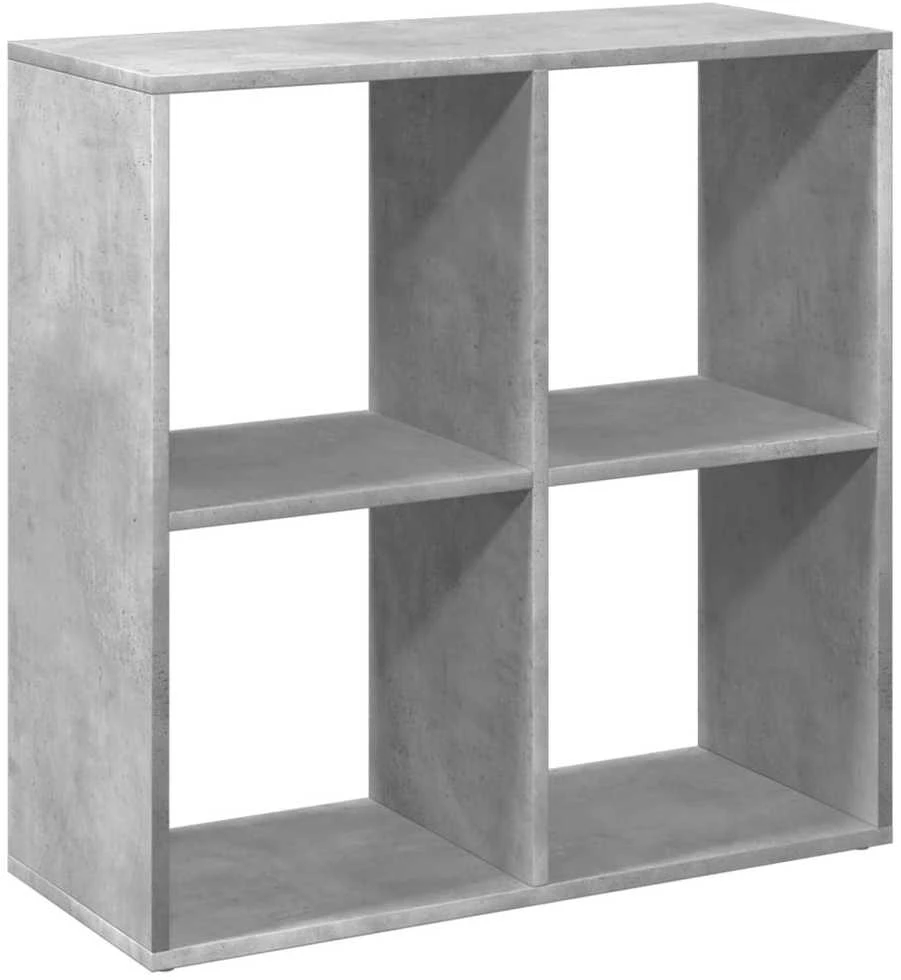 Kambario pertvara/knygų spinta, betono, 69,5x29x69,5cm, mediena