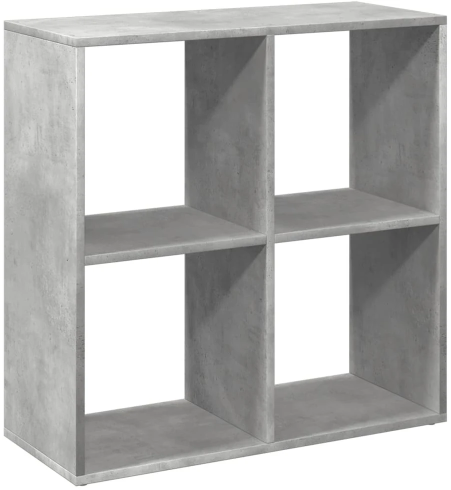 Kambario pertvara/knygų spinta, betono, 69,5x29x69,5cm, mediena