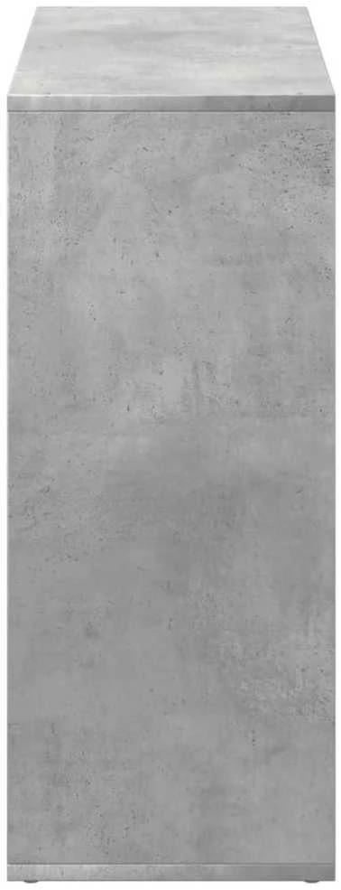Kambario pertvara/knygų spinta, betono, 69,5x29x69,5cm, mediena