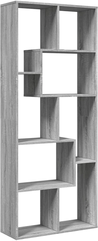 Kambario pertvara/knygų spinta, pilka, 67x25x161,5cm, mediena