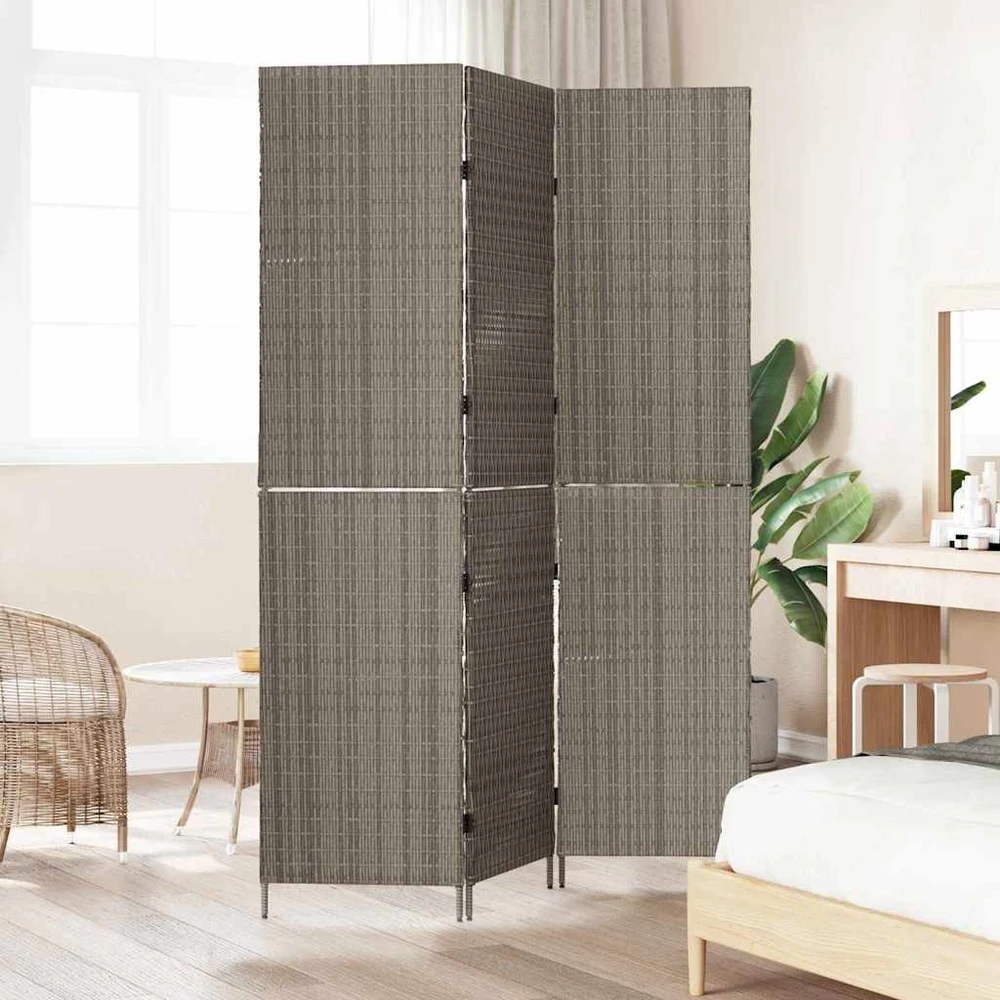 Kambario pertvara Pilka 146 x 180 cm poliratanas
