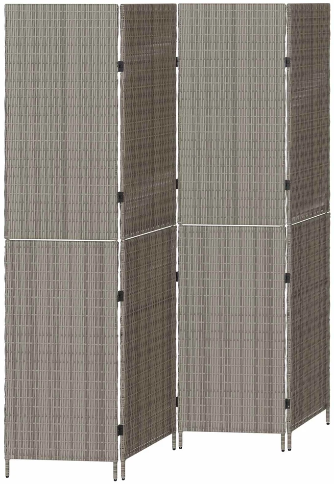 Kambario pertvara Pilka 195 x 180 cm poliratanas