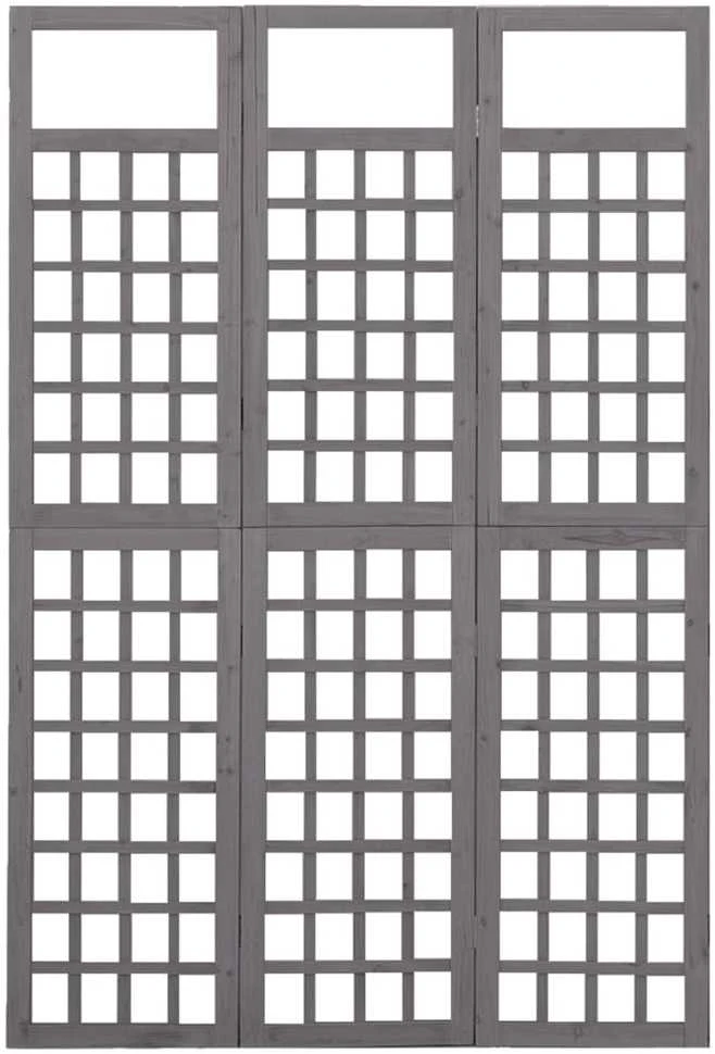 Kambario pertvara/treliažas, 3 dalių, pilkas, 121x180cm, eglė