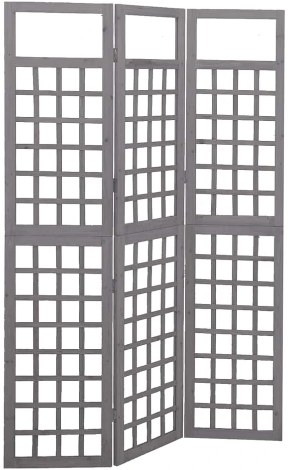 Kambario pertvara/treliažas, 3 dalių, pilkas, 121x180cm, eglė