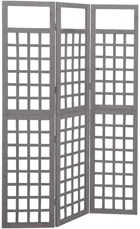 Kambario pertvara/treliažas, 3 dalių, pilkas, 121x180cm, eglė