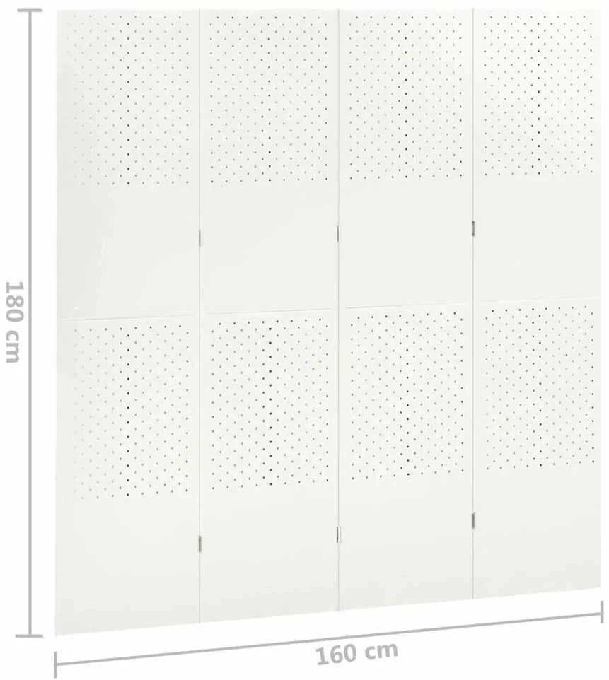 Kambario pertvaros, 4 dalių, 2vnt., baltos, 160x180cm, plienas