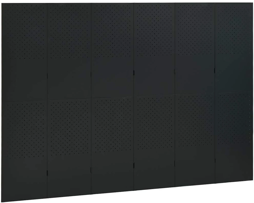Kambario pertvaros, 6 dalių, 2vnt., juodos, 240x180cm, plienas