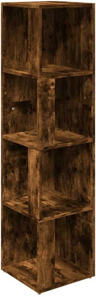 Kampinė spintelė, dūminio ąžuolo, 33x33x132cm, apdirbta mediena